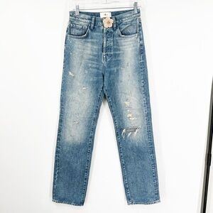 7 for All Mankind Easy Straight Jeans in Flower Maribel